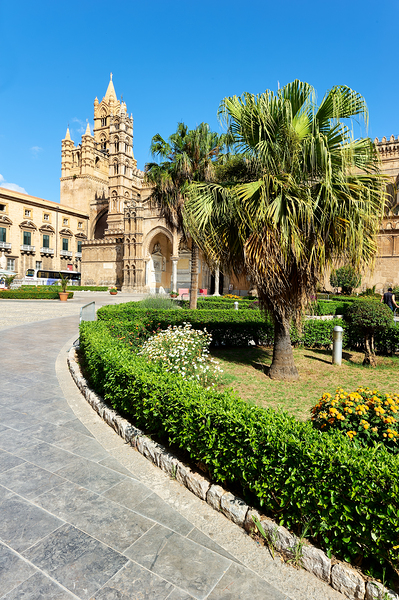 Palermo Cathedral surrounded by gardens in Sicily Italy Digital Download