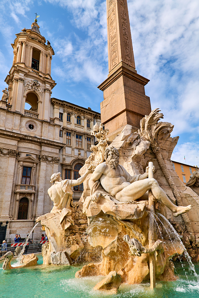 Visit Fontana dei Quattro Fiumi in Piazza Navona in Rome Digital Download