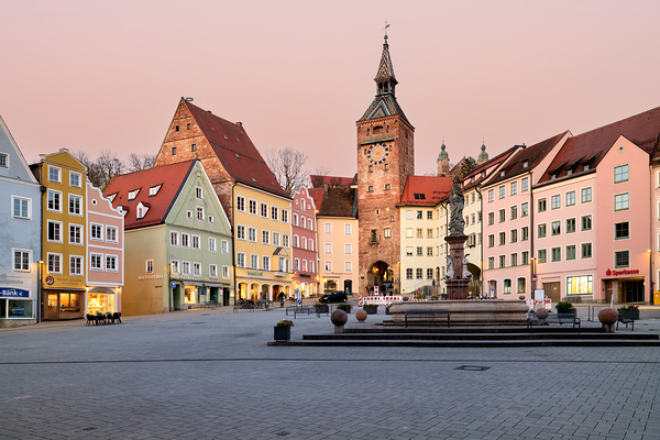 Exploring Hauptplatz square in Landsberg am Lech on the Romantic Digital Download