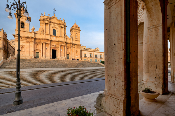 Noto Cathedral stands strong in Sicily under a bright sky Digital Download