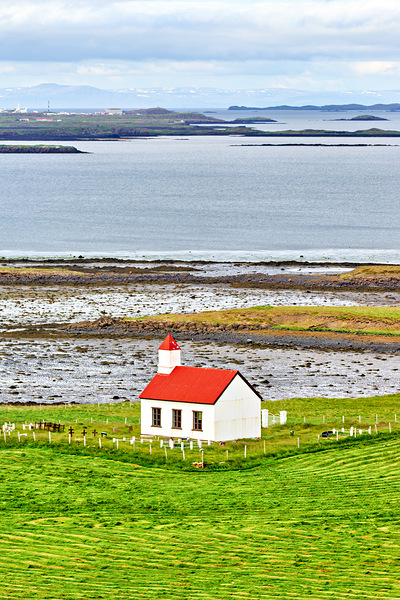 Church located in the western fjords of Iceland near the sea Digital Download