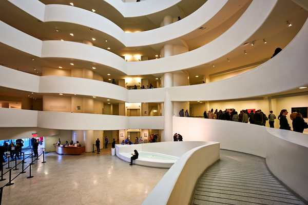 Visitors explore interior of Solomon R. Guggenheim Museum in New Digital Download