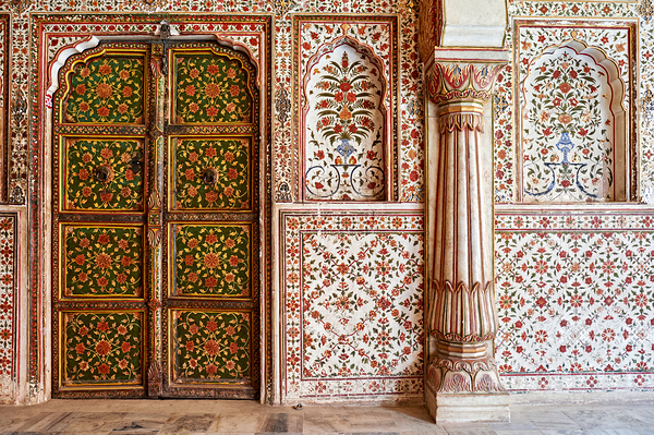 Exploring the detailed artwork of Junagarh Fort in Bikaner Indi Digital Download