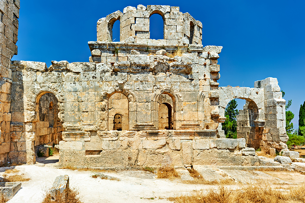 Church of Saint Simeon Stylites in Syria shows ancient stone rui Digital Download