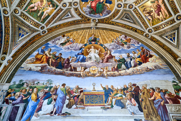 Frescoes of Raphael rooms at Vatican Museums in Rome Digital Download