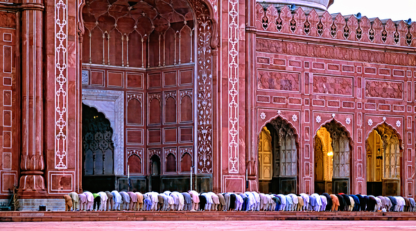 Prayer time at Badshahi Mosque in Lahore Pakistan Digital Download