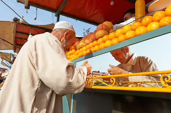 Fresh orange juice stall in Djema el Fnaa square in Marrakesh M Digital Download