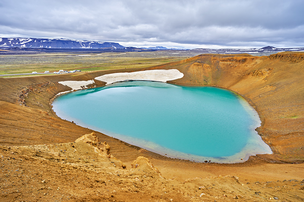 Krafla volcanic area with geothermal lake in Iceland Digital Download