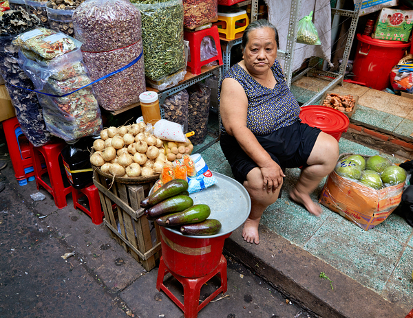 Fruit vendor sells fresh produce in Ho Chi Minh City Digital Download