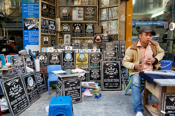 Crafting stone tablets in Hanoi Vietnam Digital Download
