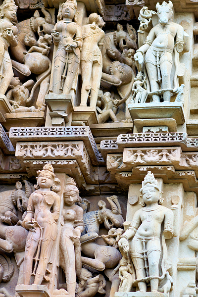 Hindu temples of Khajuraho in Madhya Pradesh show intricate carv Digital Download