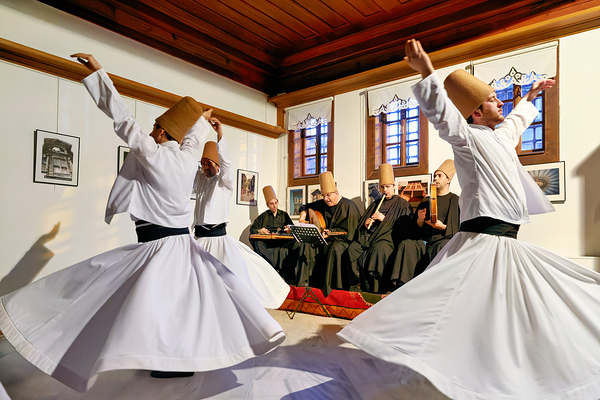 Whirling dervishes perform in Istanbul during sufi ceremony Digital Download