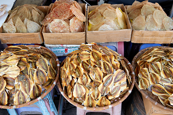 Dried seafood for sale in Hanoi street market Digital Download