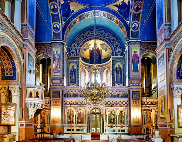 Interior of Athens Mitropolis Cathedral: art and architecture Digital Download