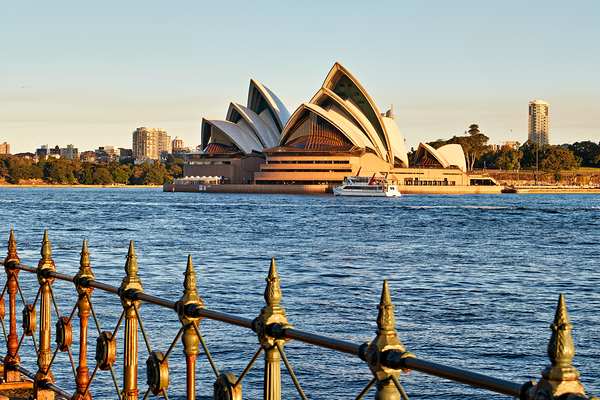 Sydney Opera House and harbor at sunset. Digital Download