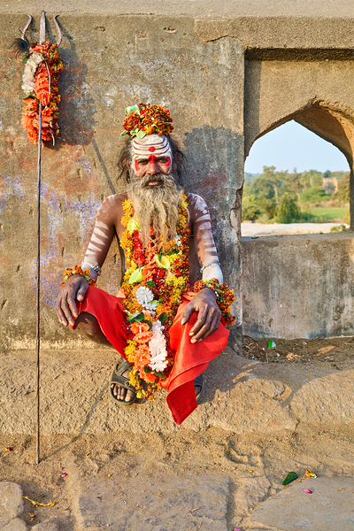 Portrait of a holy man sadhu in Orchha Madhya Pradesh India Digital Download