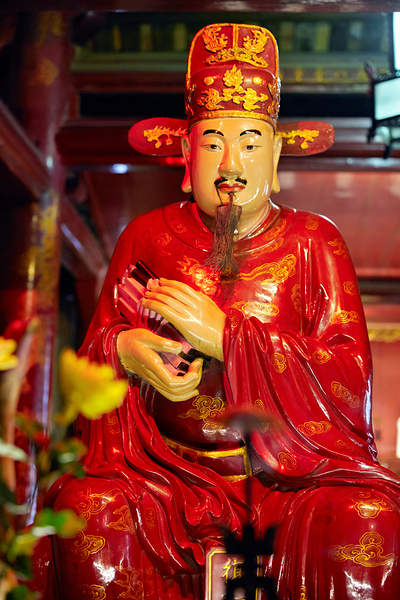 Statue of a deity in Hanoi Vietnam showing traditional clothing Digital Download