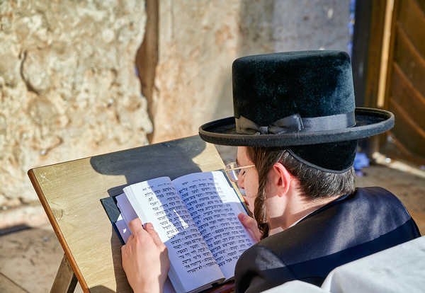 Orthodox Jews at the Wailing Wall in Jerusalem during prayer Digital Download