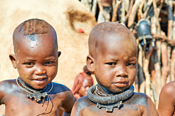Children in himba village of kunene region namibia Digital Download