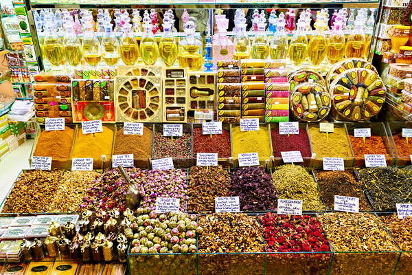 Discover many spices and oils in Istanbuls Grand Bazaar Digital Download