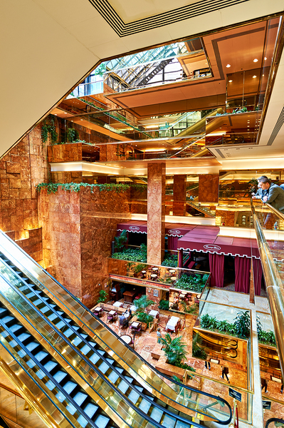 Visitors explore the Trump Tower Atrium in Manhattan New York Digital Download