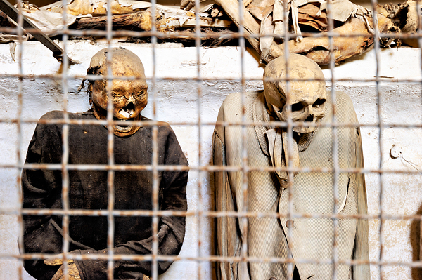 Visitors see mummies in Capuchin Catacombs in Palermo Sicily Digital Download