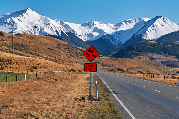 Driving on State Highway 73 near Arthur Pass in New Zealand Digital Download