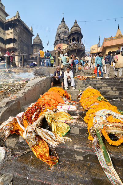 Cremation rites along the river Ganges in Varanasi India Digital Download
