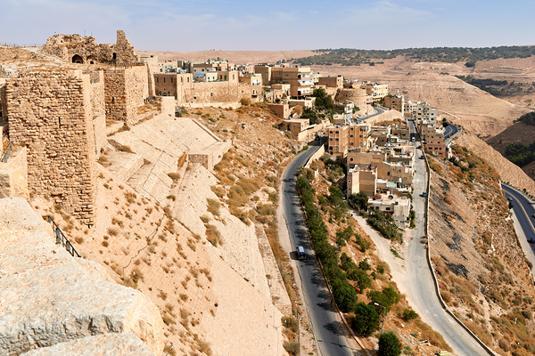Explore Kerak Castle and the surrounding landscape in Jordan Digital Download