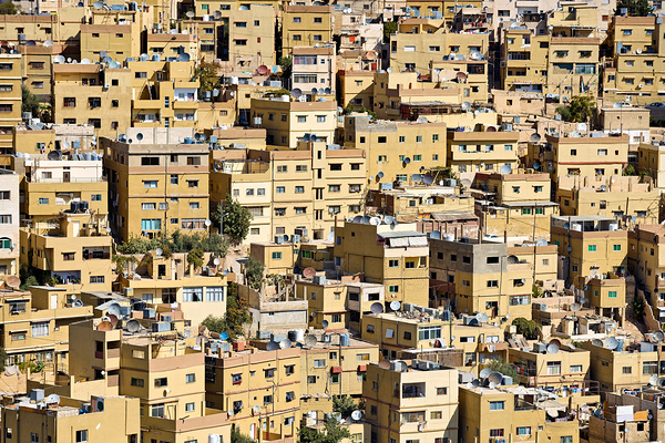 Cityscape of Amman Jordan with many yellow buildings Digital Download