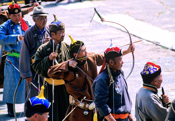 Archery competition during Naadam festival in Ulaanbaatar Mongo Digital Download