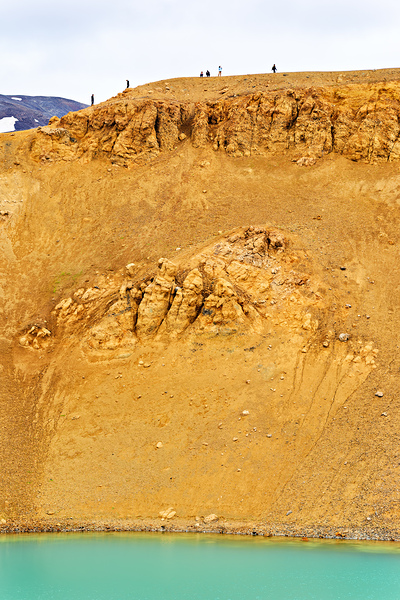Visitors exploring the Krafla caldera in Iceland Digital Download