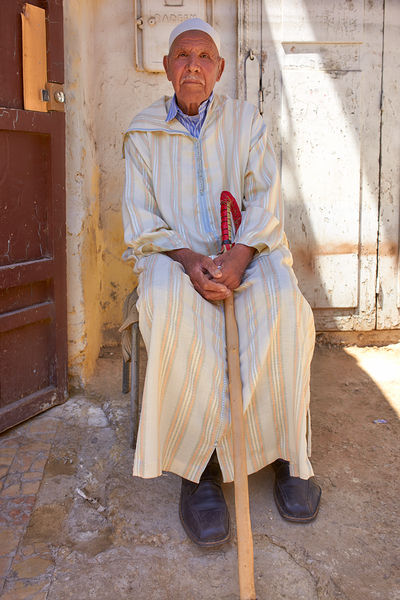 Old man sitting in Meknes Morocco in daylight Digital Download