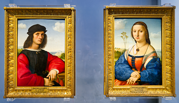 Portraits of angelo doni and maddalena doni in uffizi gallery Digital Download