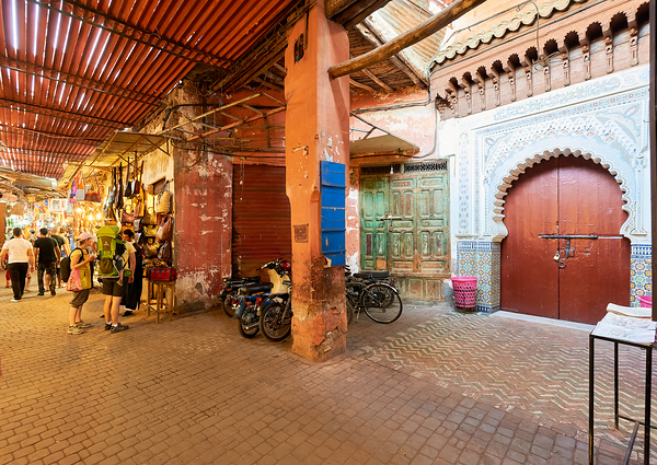 Exploring the souk in Marrakesh Morocco during daytime hours Digital Download