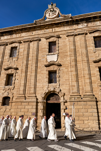 Religious procession at the cathedral of Caltagirone in Sicily  Digital Download
