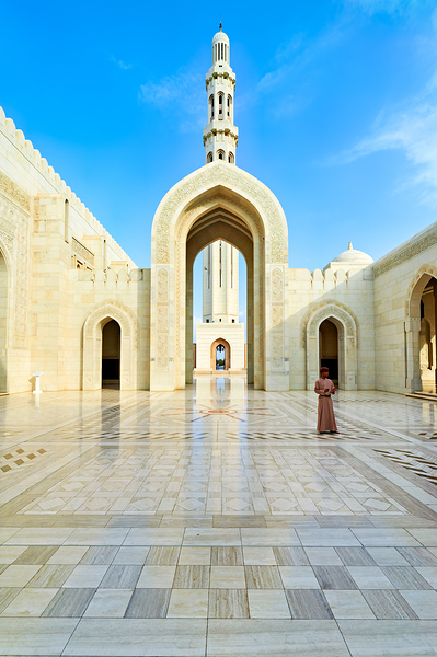 Visitors explore Sultan Qaboos Grand Mosque in Muscat Digital Download