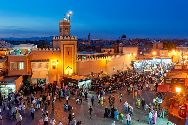 Sunset at Djema el Fna square in Marrakesh Morocco Digital Download