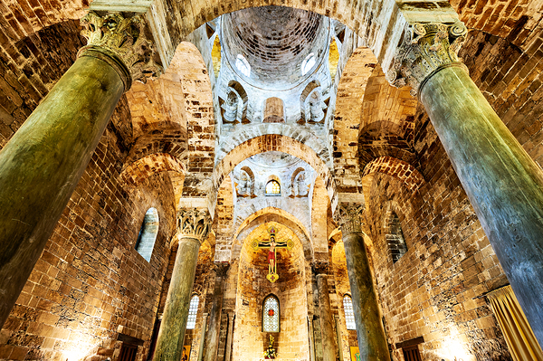 Interior view of Cappella di San Cataldo showing its unique desi Digital Download