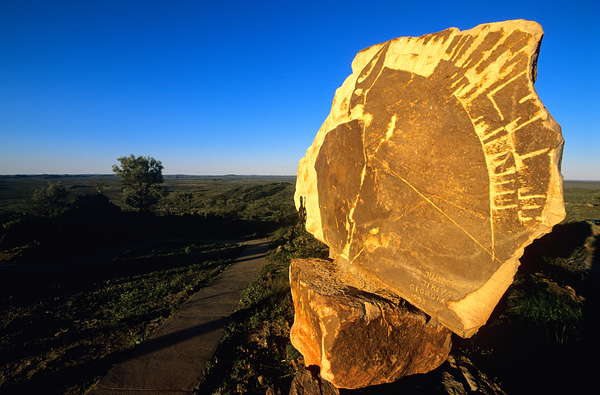 Carved stone monument in the Australian outback at sunset. Digital Download