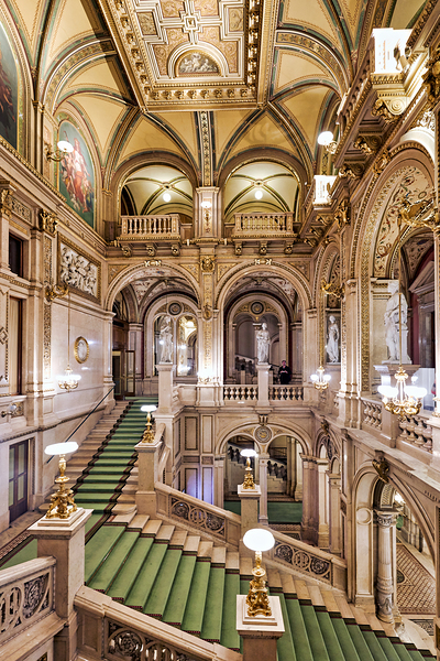 Luxurious ornate interior with grand staircase and classical st Digital Download