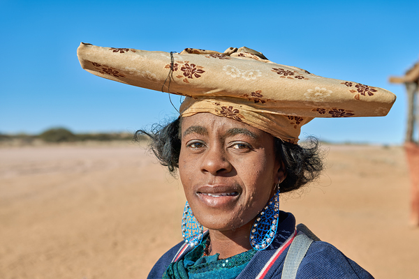 Portrait of a woman from the Herero Bantu ethnic group in Namibi Digital Download