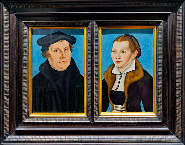 Portrait of martin luther and caterina bora in uffizi gallery Digital Download