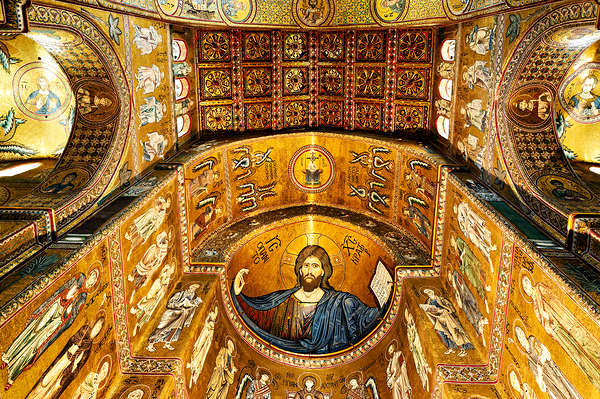Mosaic details of Duomo di Monreale in Palermo Sicily Italy Digital Download