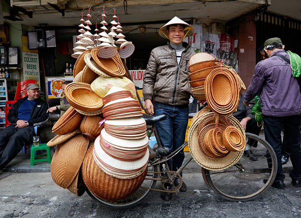Craftsman sells handmade baskets in Ho Chi Minh City Digital Download