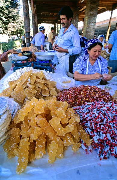 Cooks prepare sweets at a market in Samarkand Uzbekistan Digital Download