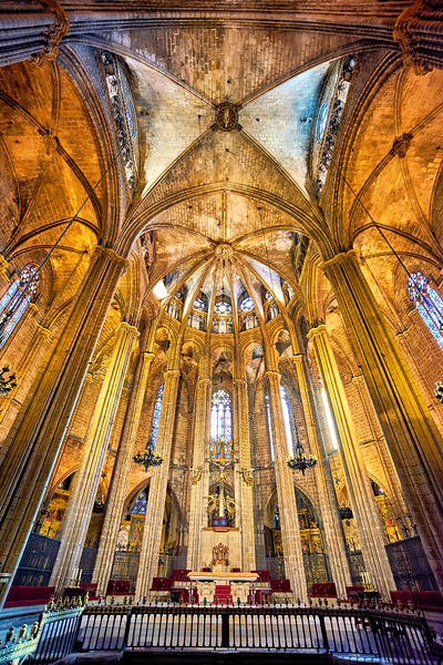 Iconic views of Barcelonas Holy Cross Cathedral Digital Download