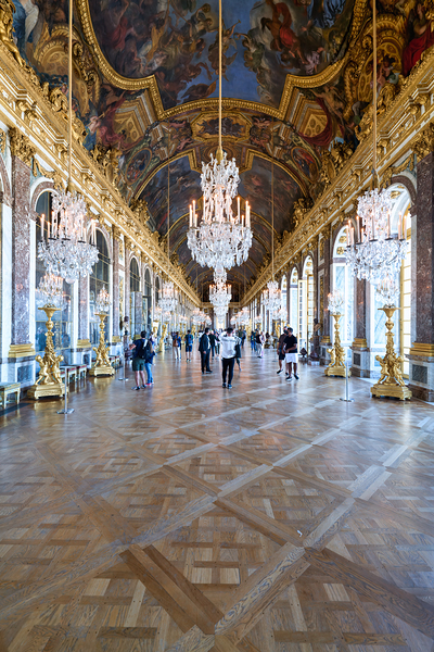 Visitors explore the Palace of Versailles Hall of Mirrors Digital Download