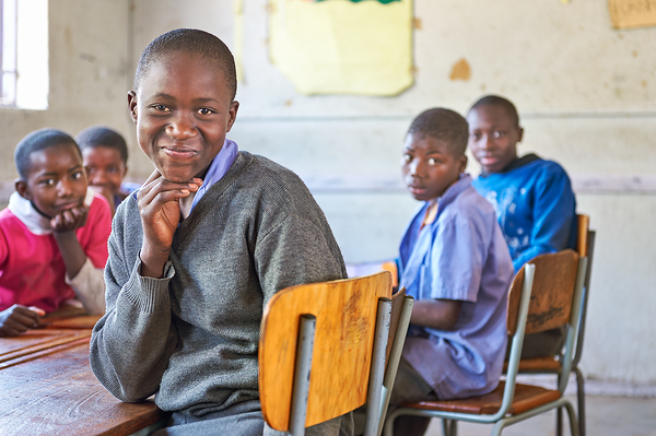 Portrait of student in classroom in Rundu Kavango Region of Nam Digital Download