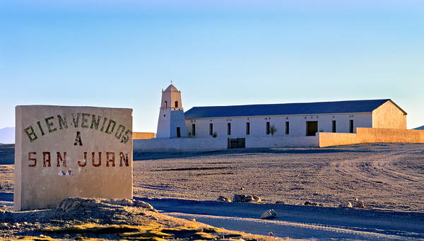 San Juan welcome sign and desert church building. Digital Download